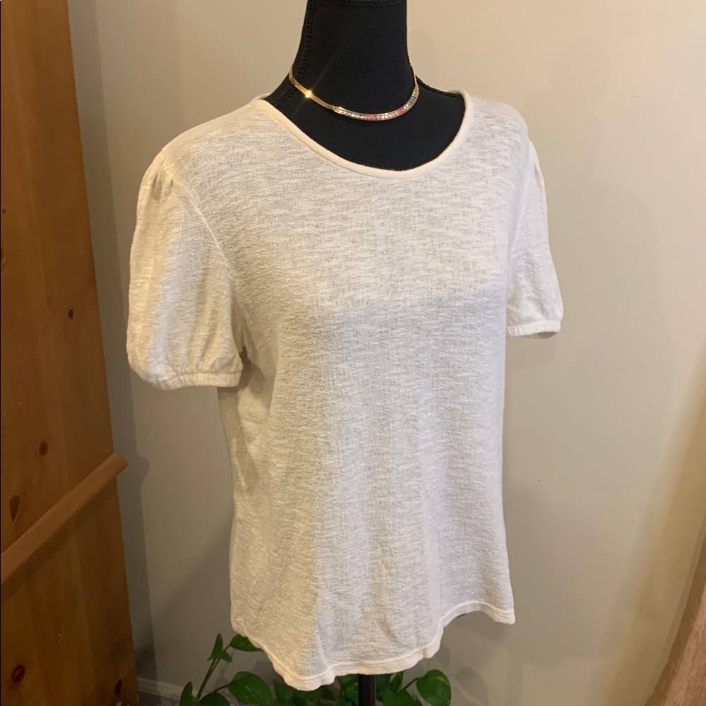 🌹Madewell • White Short Sleeve Blouse • EUC